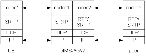 Voice and video protocol architecture defined in 3GPP TS.23701