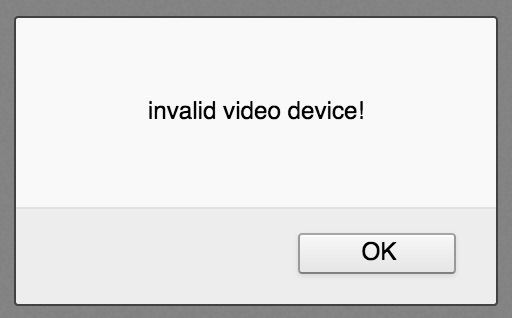 invalid video device