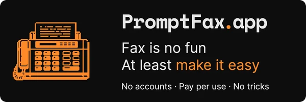 Send a fax online with PromptFax